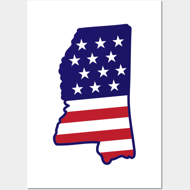 Mississippi State USA Map Wall Art by MARCHY